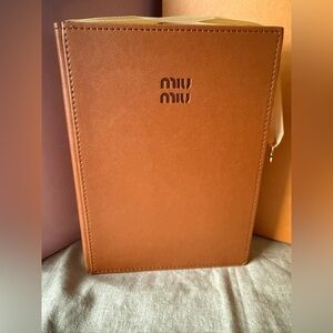 Miu Miu Tan Leather Journal